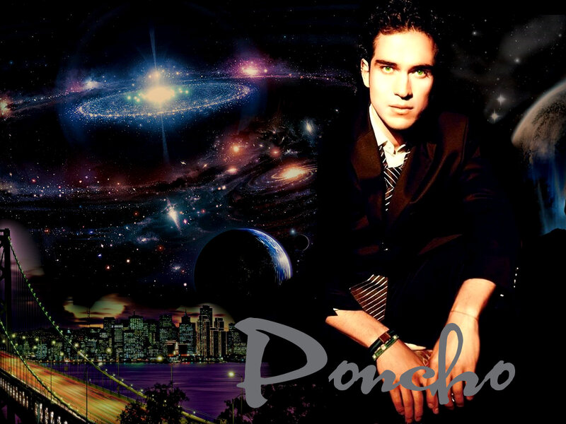 man in suit with galaxy background
