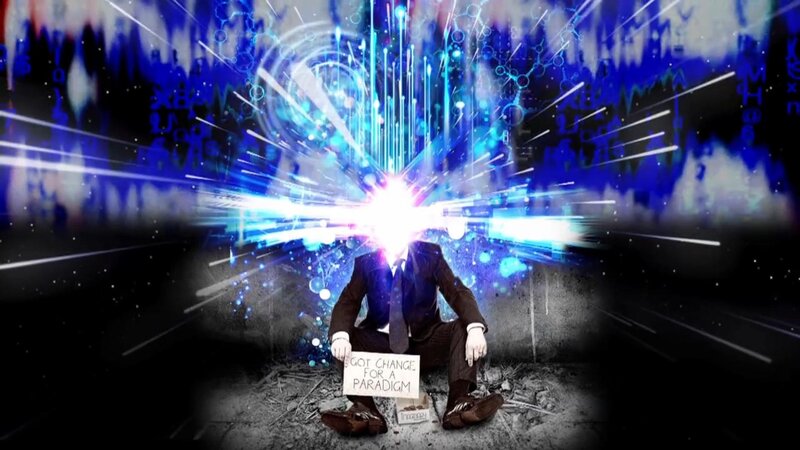 Man in Suit with Glowing Head
