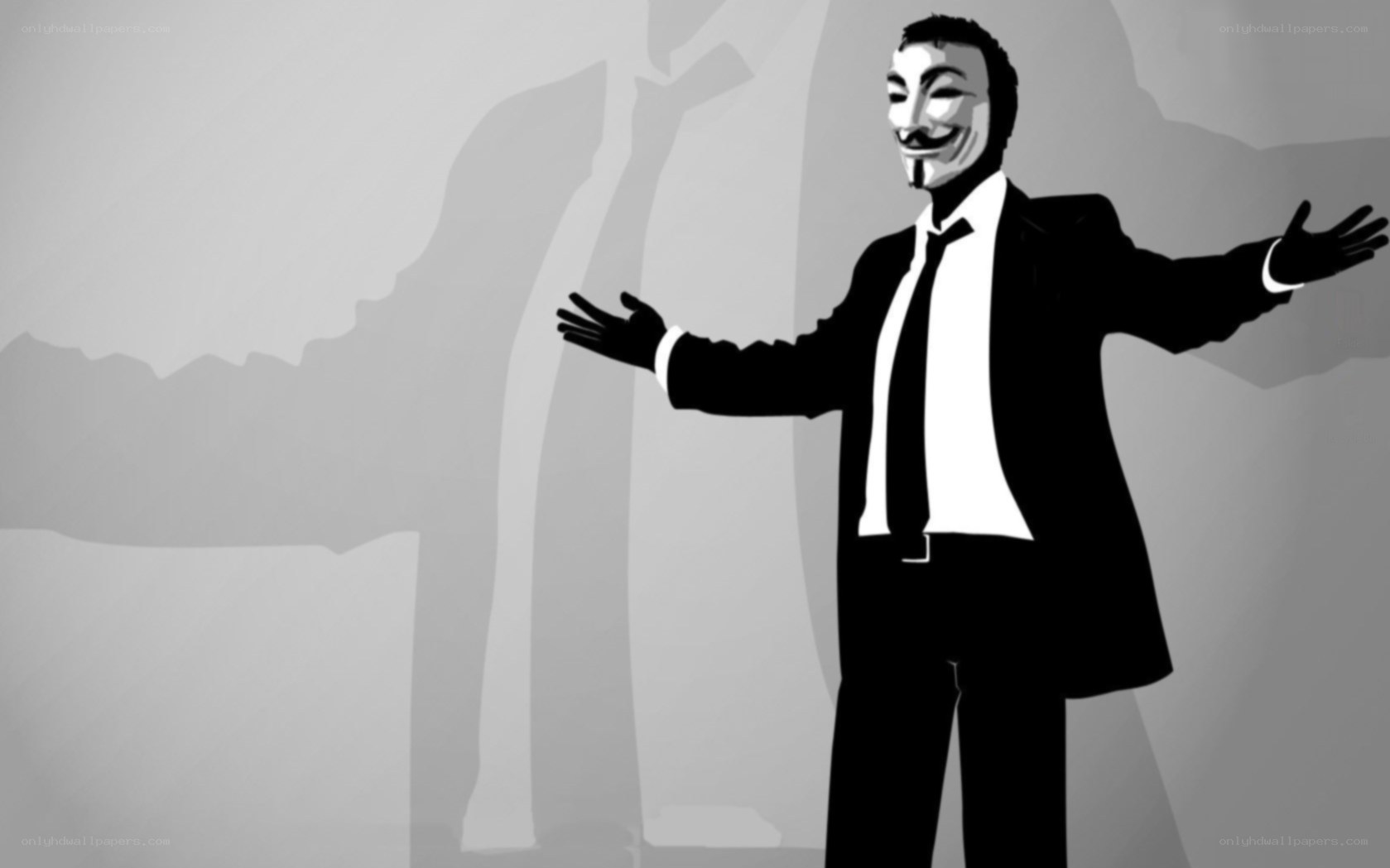 man in suit with mask