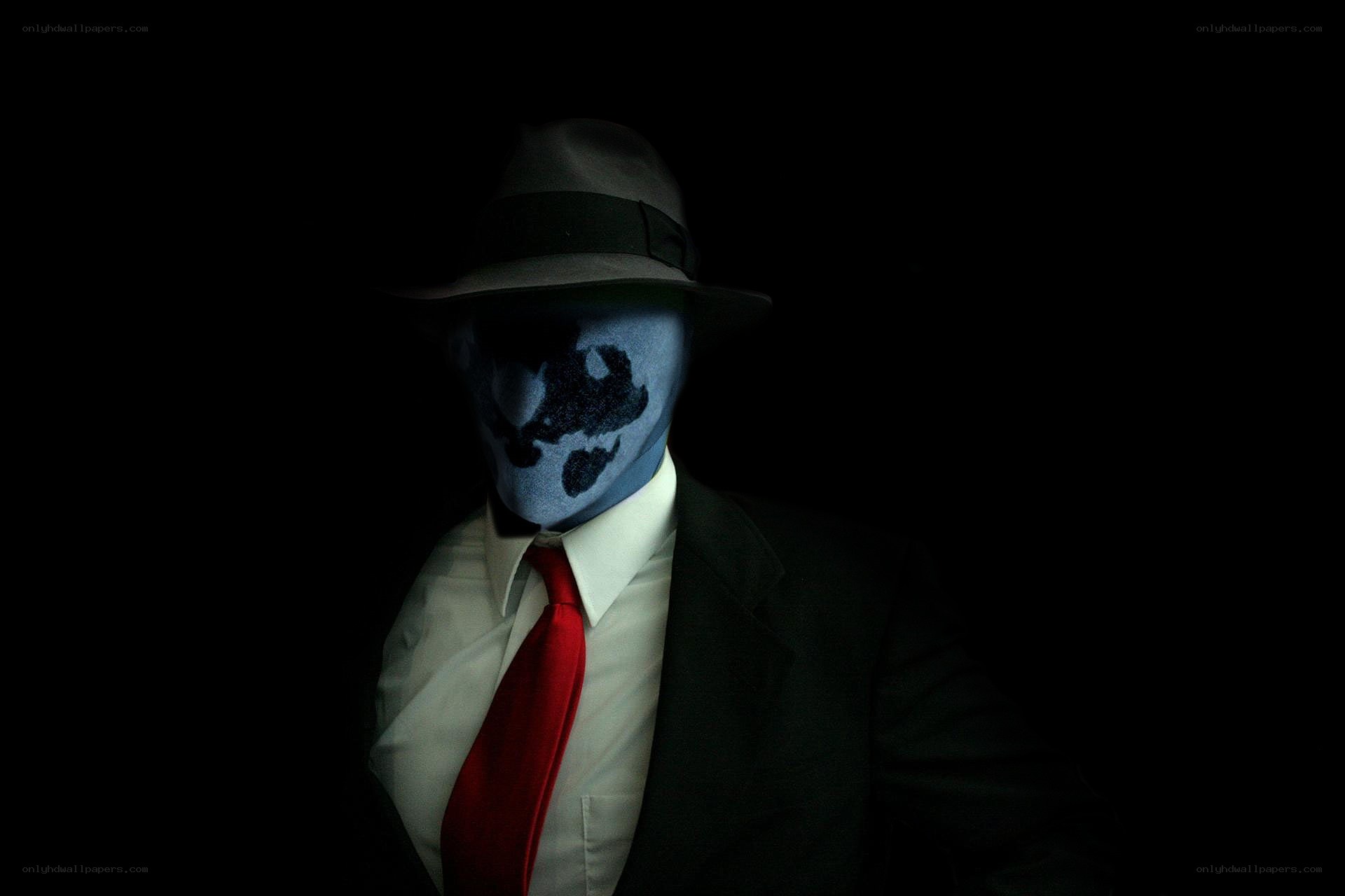 man in suit with mask
