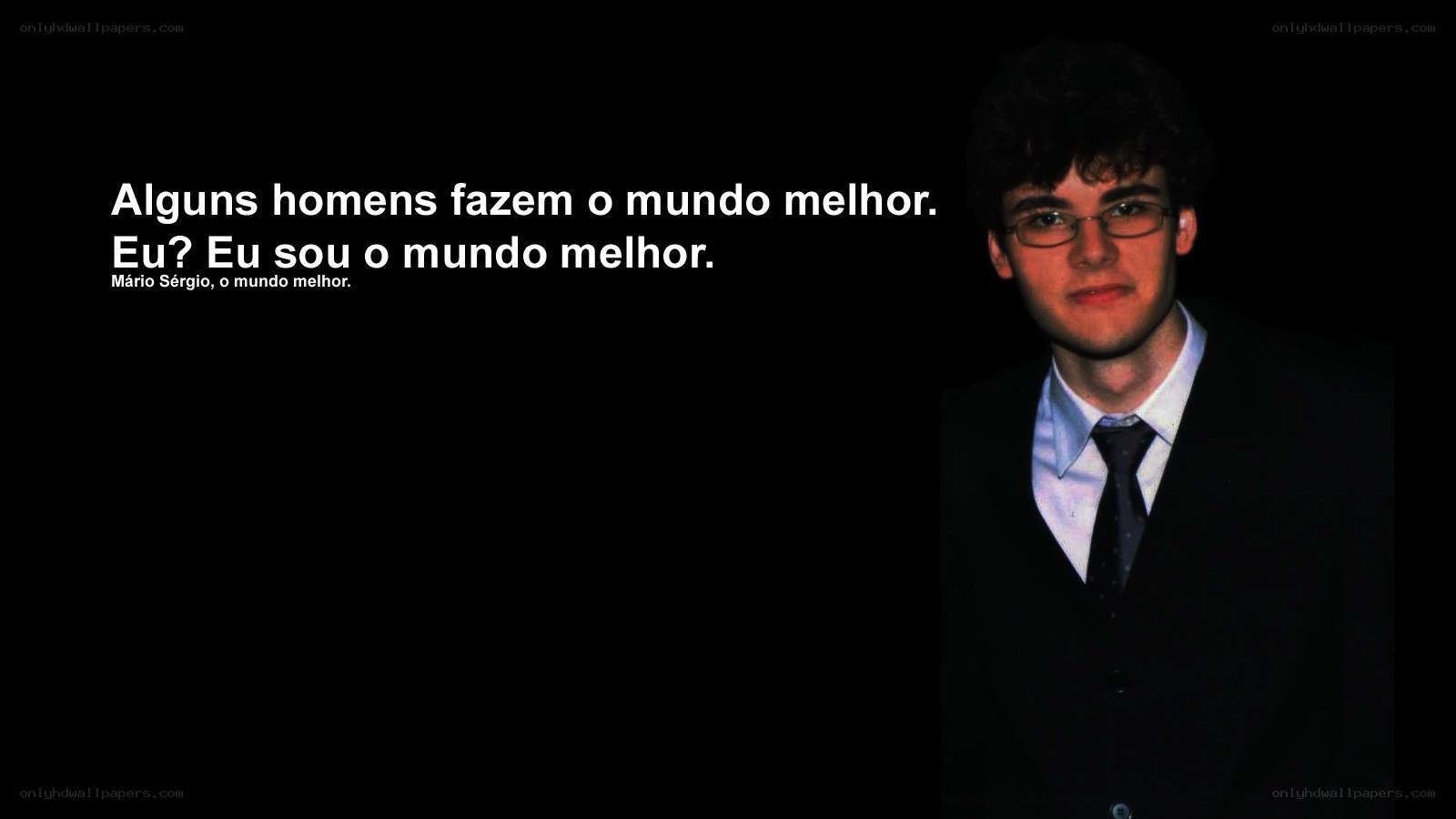 Man in suit with quote