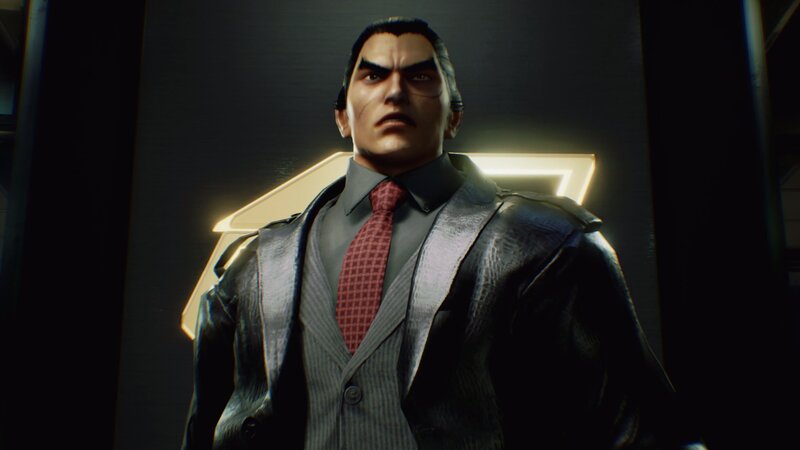Man in Suit with Scar — Black