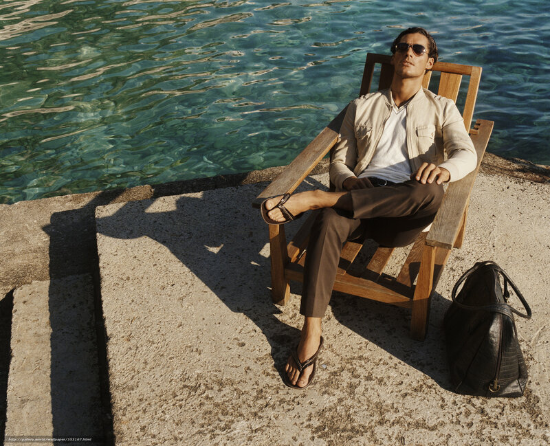 Man in Sunglasses on Chair