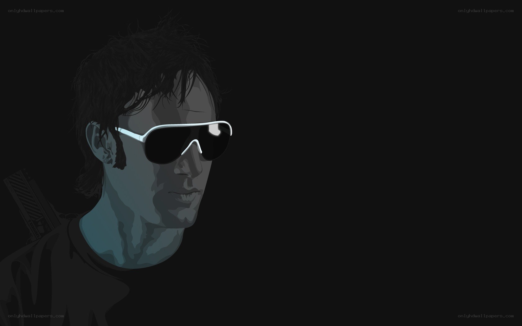 man in sunglasses profile