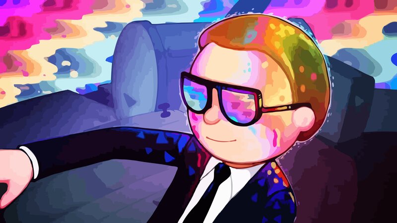 Man in Sunglasses — Purple
