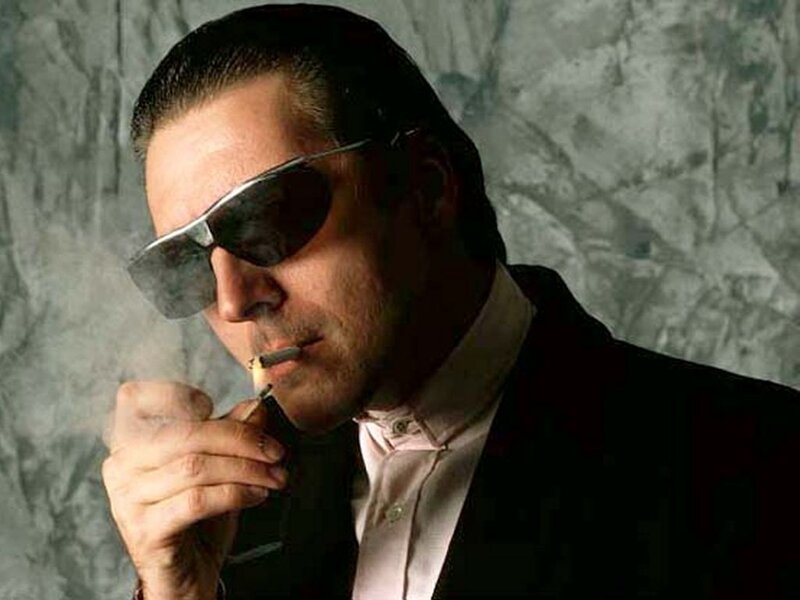 Man in Sunglasses Smoking — Black