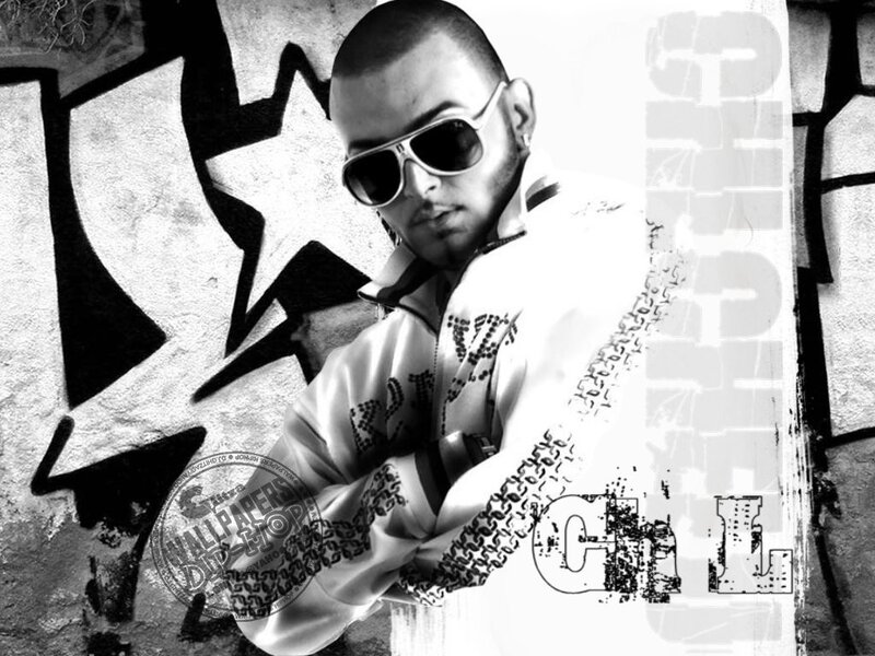 Man in sunglasses with graffiti