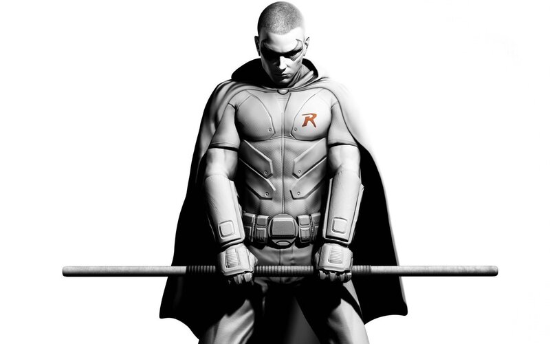 Man in Superhero Costume — Black, Serious