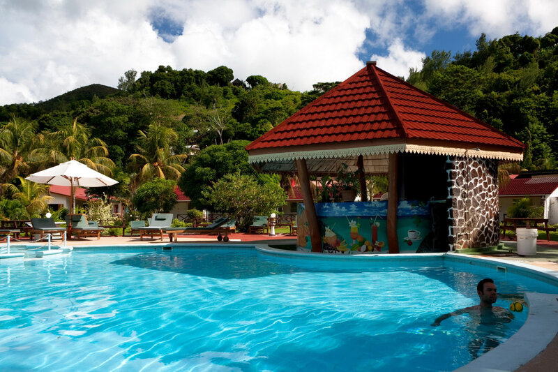 Man in Swimming Pool — Blue, Relaxed
