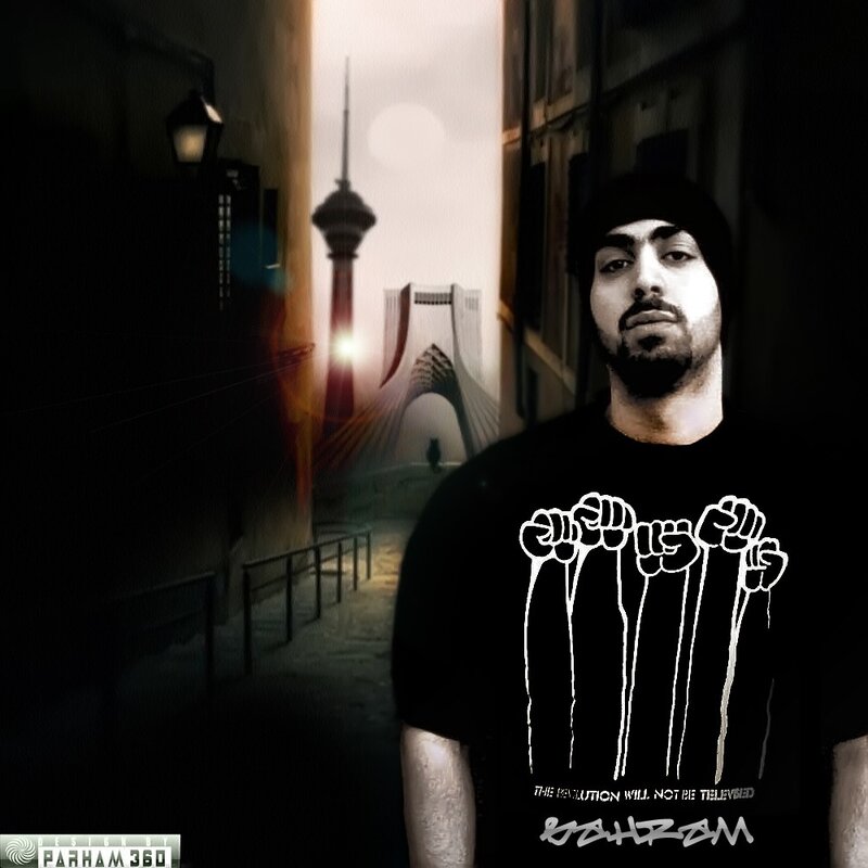 man in t-shirt with city background