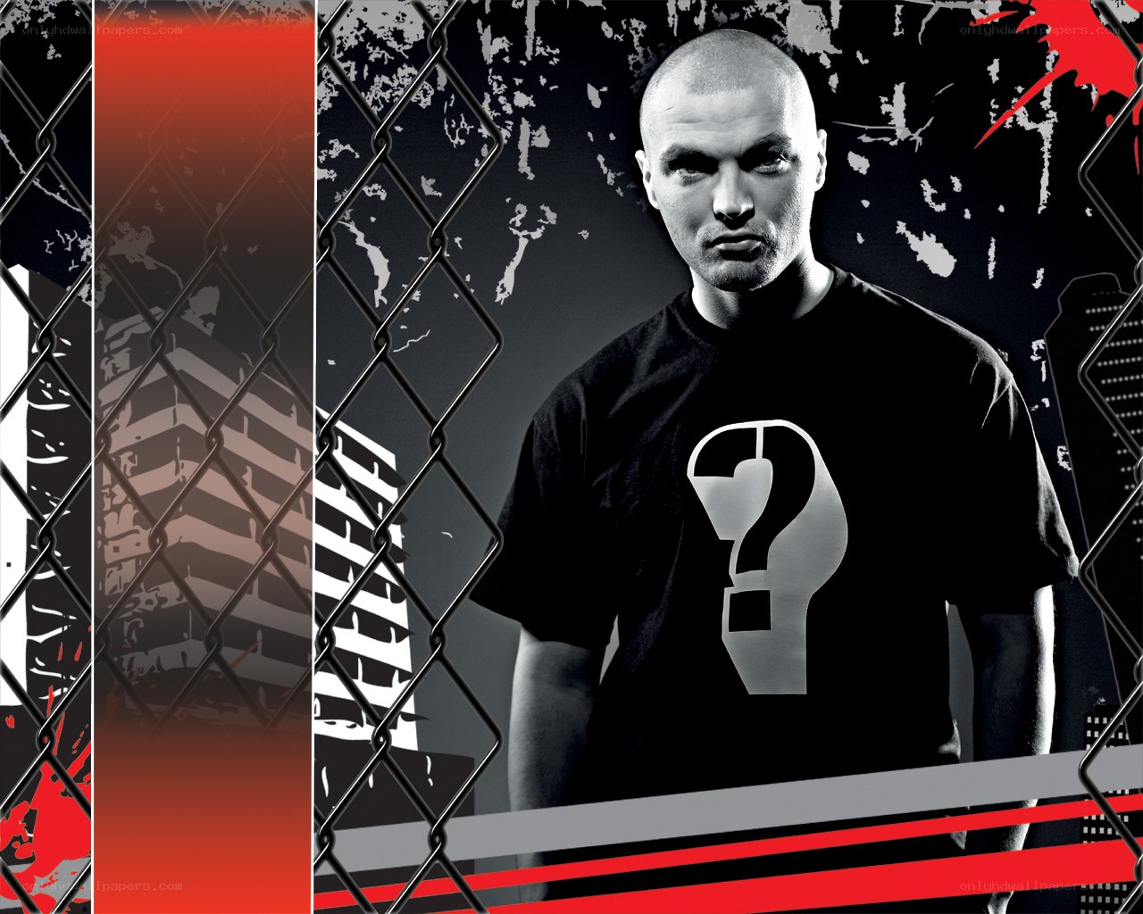 man in t-shirt with question mark