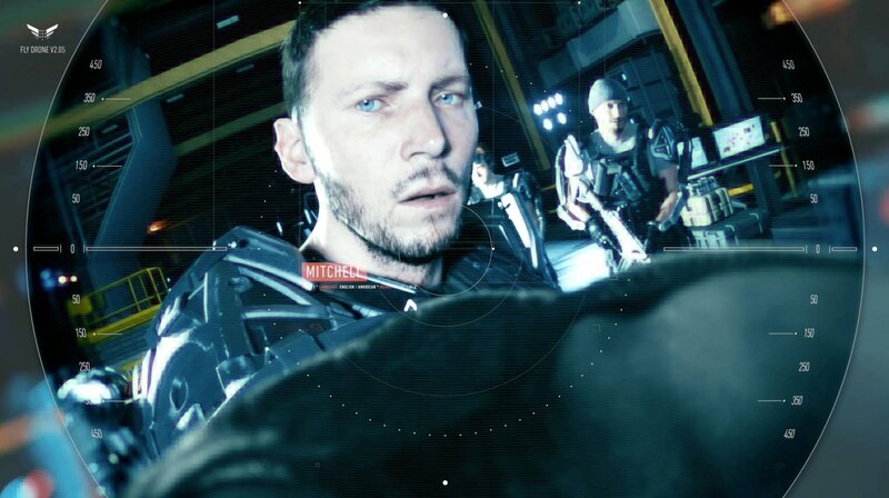 Man in Tactical Gear — Blue, Tense