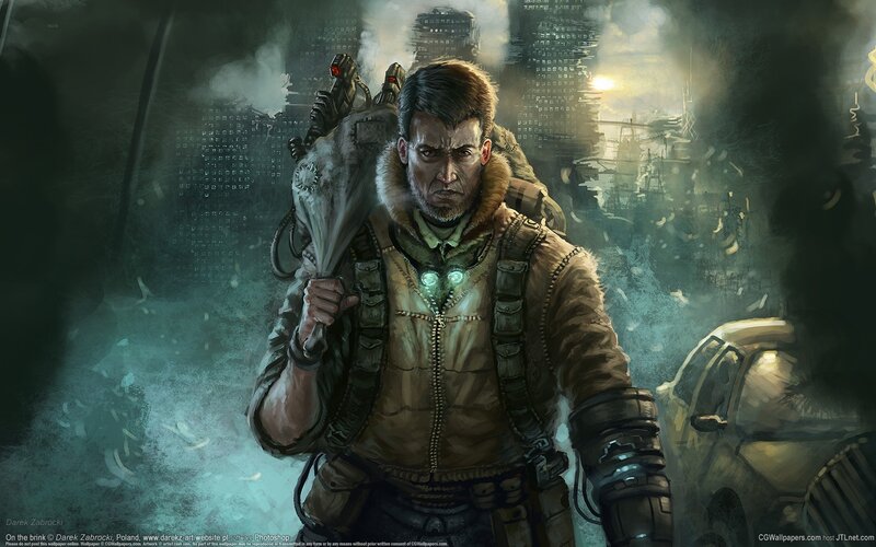 Man in Tactical Gear — Brown, Dramatic, Tense