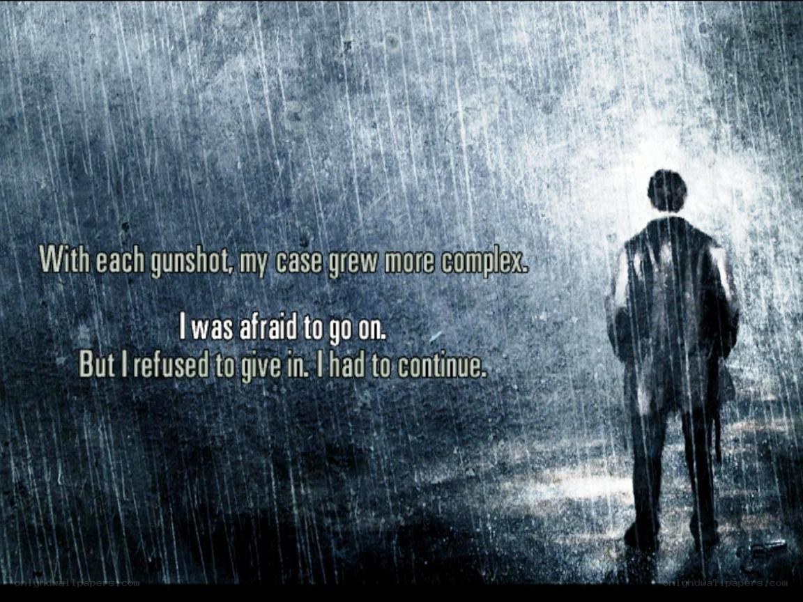 Man in the rain