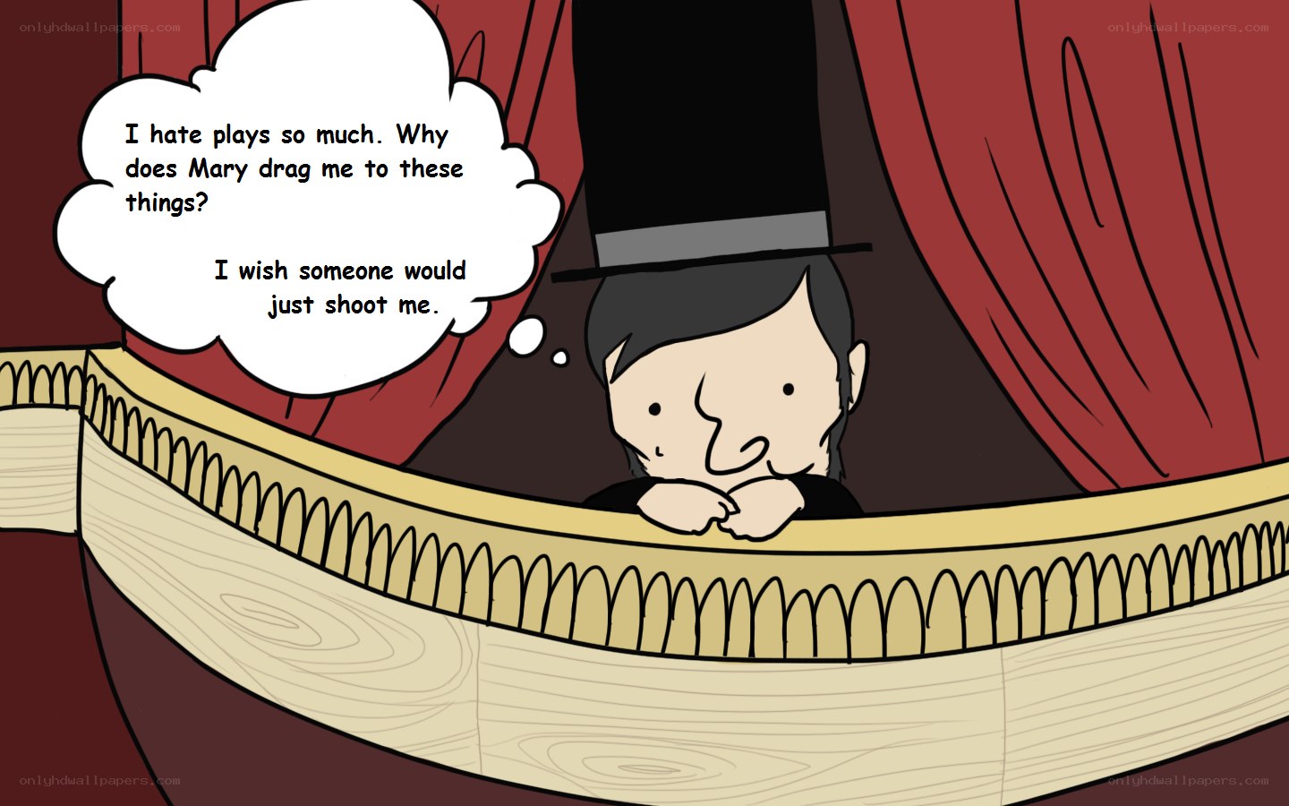 Man in theater box