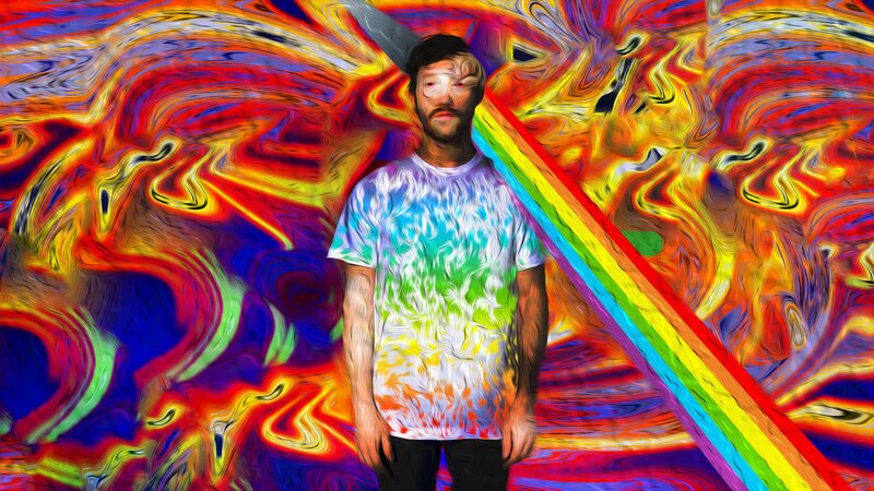 Man in Tie-dye Shirt