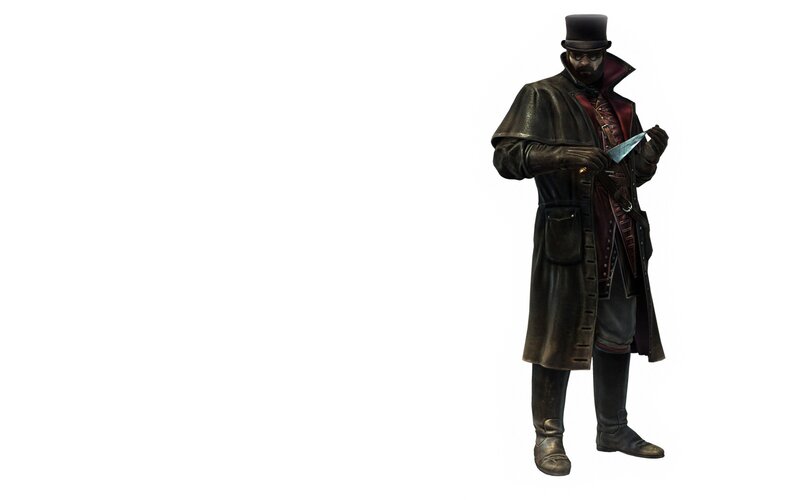 Man in Top Hat and Coat — Black, Dark