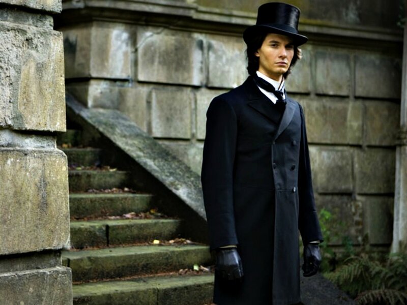 Man in Top Hat and Coat — Black, Dramatic, Photograph