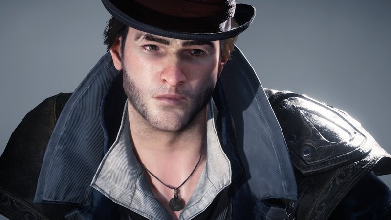 Man in Top Hat and Coat — Gray