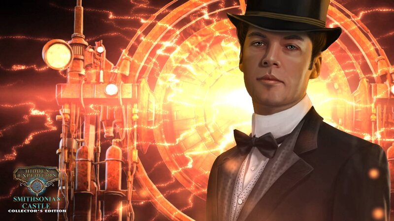 Man in Top Hat — Orange, Dramatic