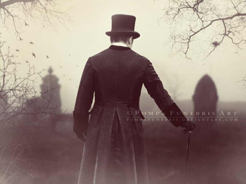 Man in Top Hat — Sepia