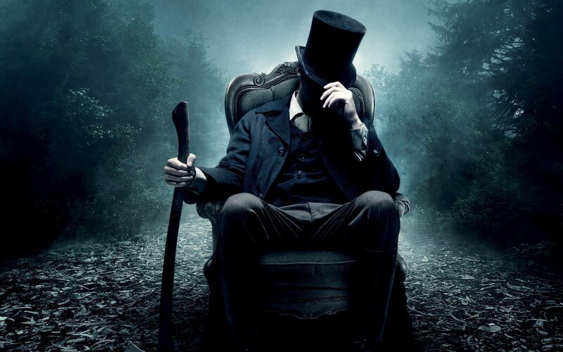Man in Top Hat Sitting — Black, Dark, Night