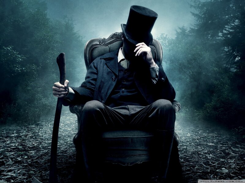 Man in Top Hat Sitting — Black