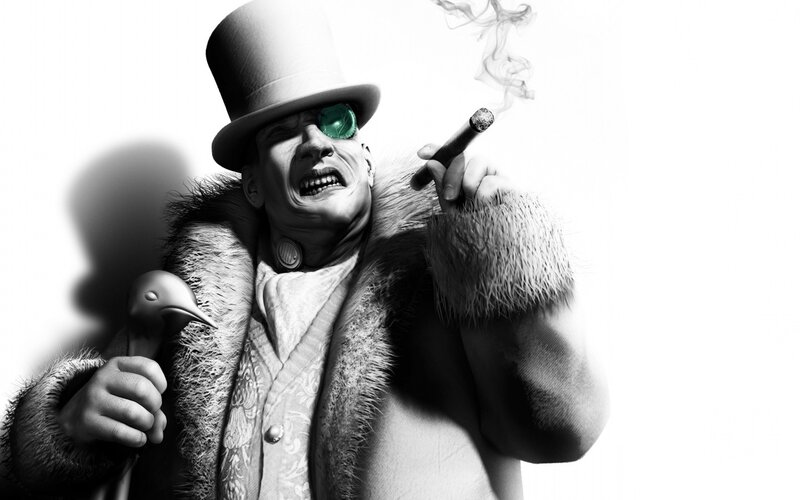 Man in Top Hat with Cigar — Black