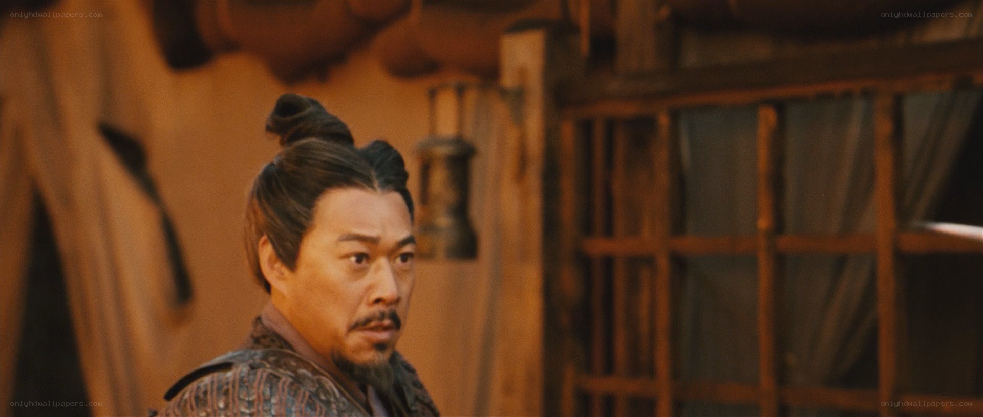 man in traditional armor
