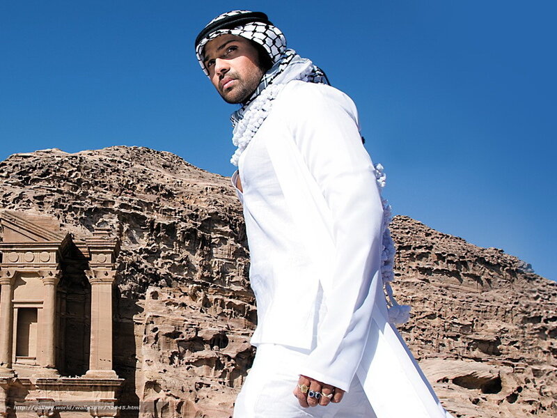 Man in traditional attire at Petra