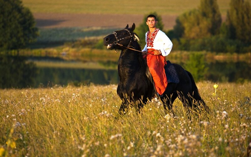 Man in Traditional Clothing — Black, Serene