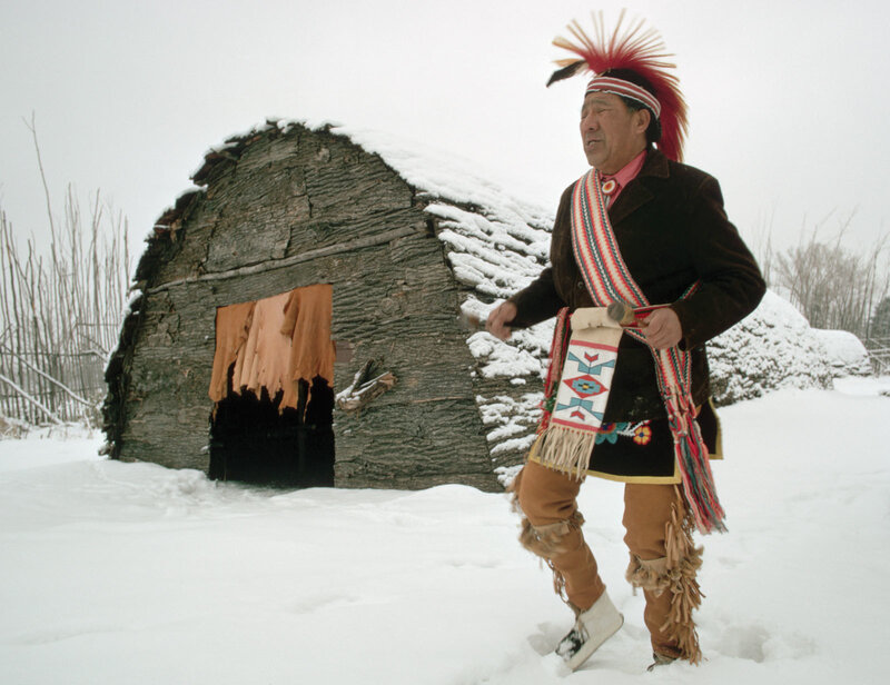 Man in Traditional Clothing — White, Cold