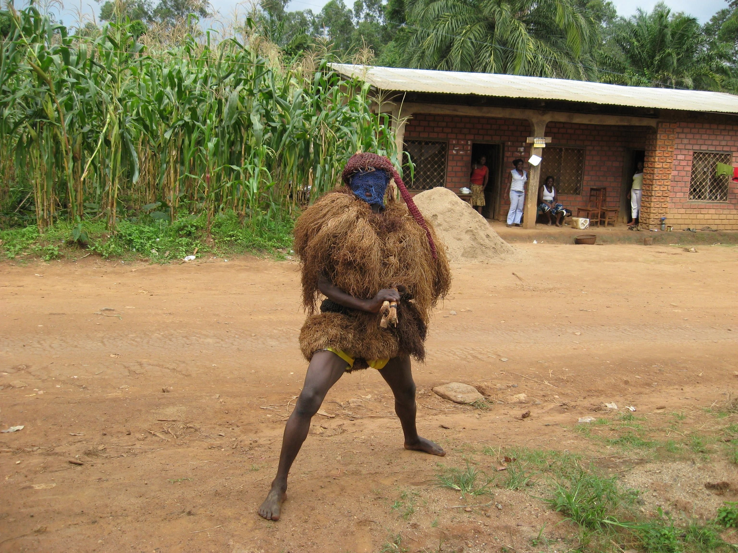 Man in traditional costume dancing
