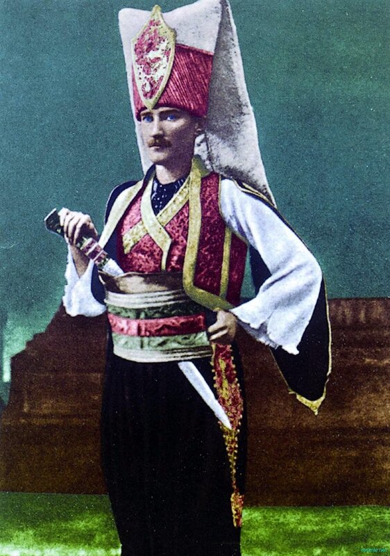 Man in Traditional Costume — Red