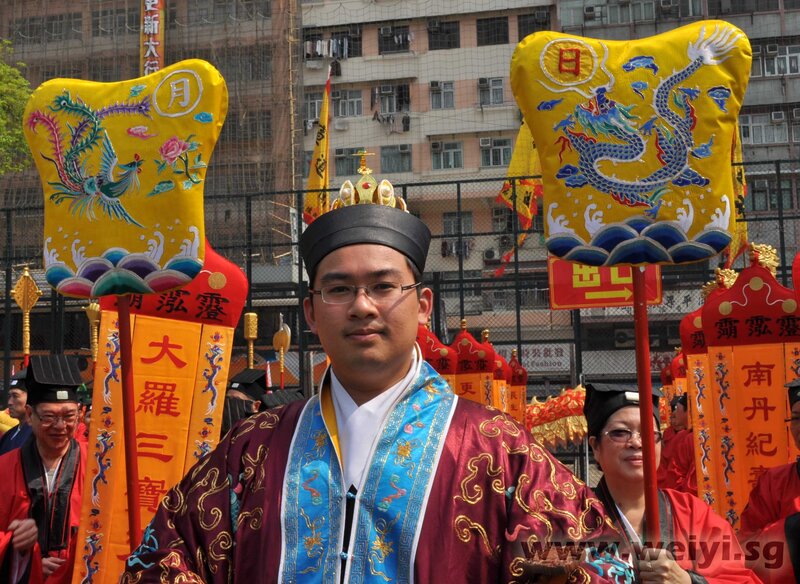 Man in Traditional Robes — Red