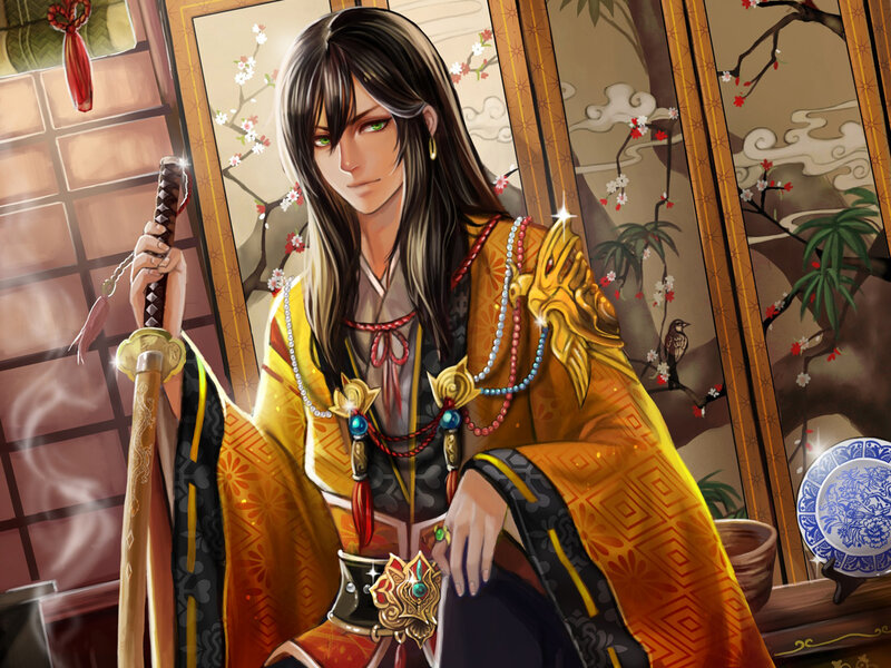 Man in Traditional Robes — Yellow