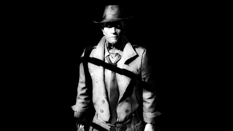 Man in Trench Coat — Black, Dark, 3d Render