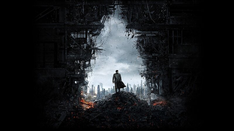 Man in Trench Coat — Black, Dramatic, Digital Art, Debris