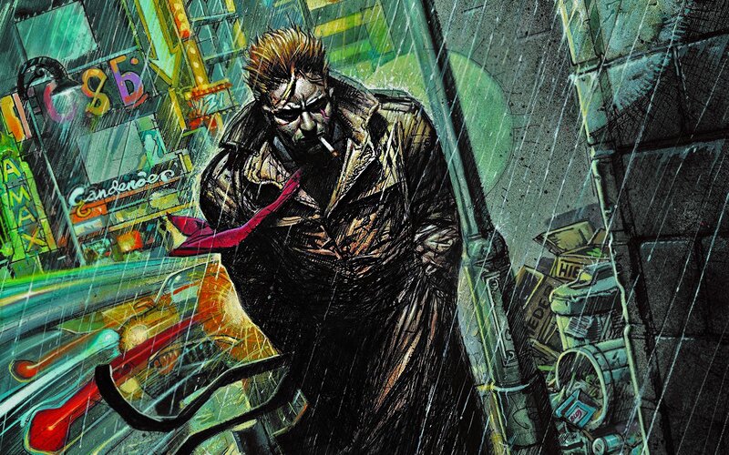 Man in Trench Coat — Black, Dramatic, Night, Comic