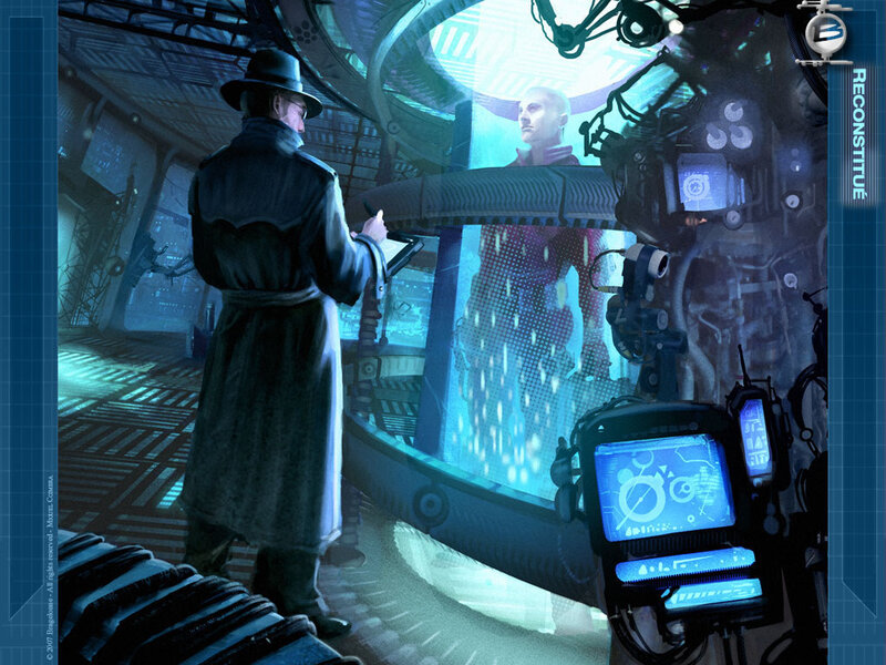 Man in Trench Coat — Blue