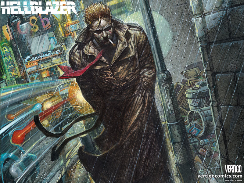 Man in Trench Coat — Brown, Dramatic, Night, Comic