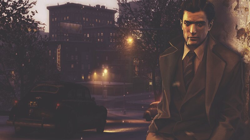 Man in Trench Coat — Brown, Dramatic, Night, Digital Art, Cigarette