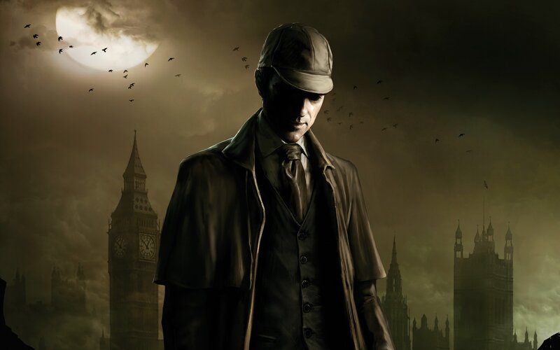 Man in Trench Coat — Brown, Dramatic, Night, Digital Art