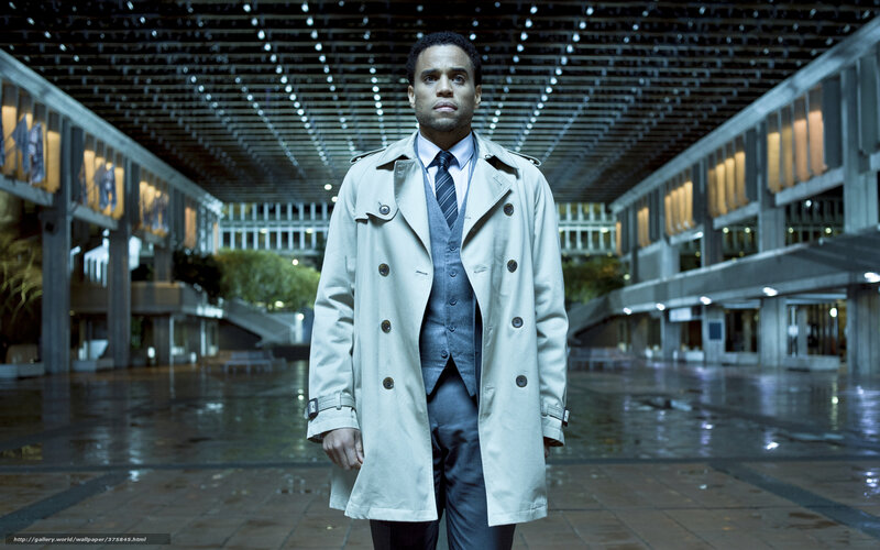 Man in Trench Coat — Gray, Dramatic, Night