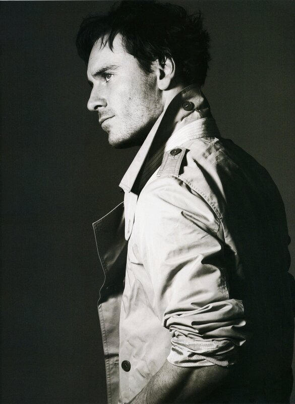 man in trench coat profile