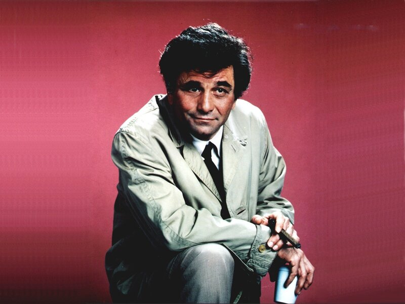 Man in Trench Coat — Red