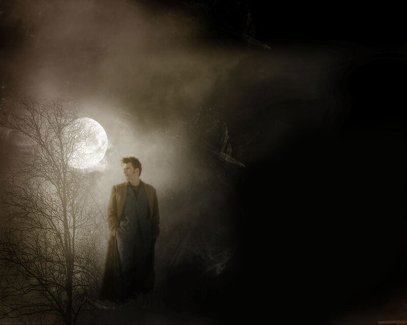 man in trench coat under moonlight