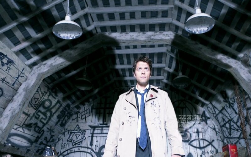 man in trench coat with symbols