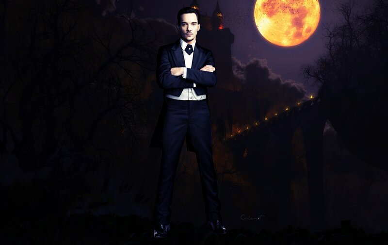 Man in Tuxedo — Black, Dramatic, Night, Digital Art