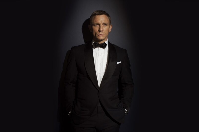 Man in Tuxedo — Black, Dramatic, Photograph, Bow Tie, White Pocket Square
